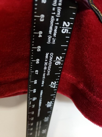 Susan Bristol Vintage Velour Rose Applique Red sz Lg Long Sleeve beads - Picture 5 of 7